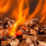 del fuoco arde sul pellet