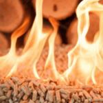 del fuoco arde sul pellet